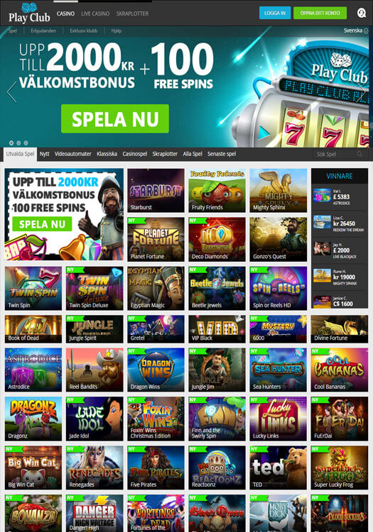 Rekomedationer av svenska casino bonuskoder